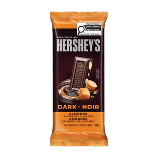 Hershey Dark Almonds & Caramel Family Bar 14/100g - Chocolate and Chocolate Bars - - Tevan Enterprises - Canadian Wholesale Confections
