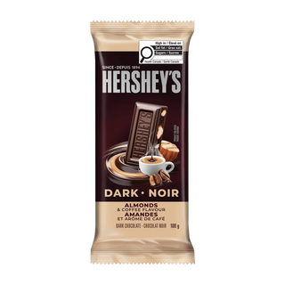 Hershey Dark Almonds & Coffee Family Bar 14/100g - Chocolate and Chocolate Bars - - Tevan Enterprises - Canadian Wholesale Confections