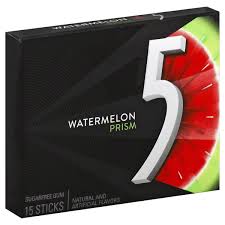 5' Prism (Watermelon) 10/15pc - Gum - - Tevan Enterprises - Canadian Wholesale Confections
