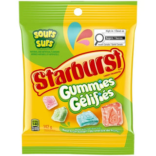 Starburst Gummies Sour peg bag 12/142g - Candy - - Tevan Enterprises - Canadian Wholesale Confections