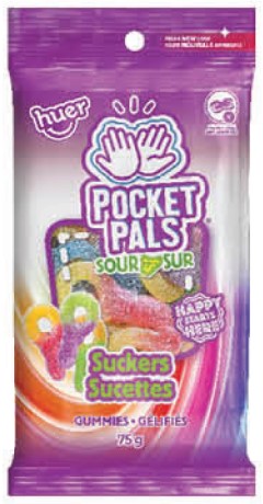Huer Pocket Pals Sour Suckers 12/75g