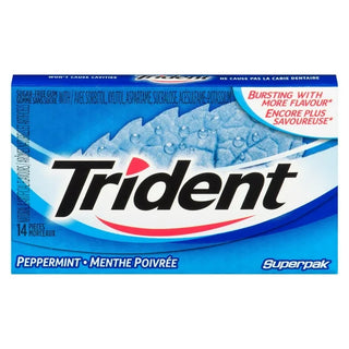 Trident Superpak Peppermint 12/14pc - Gum - - Tevan Enterprises - Canadian Wholesale Confections
