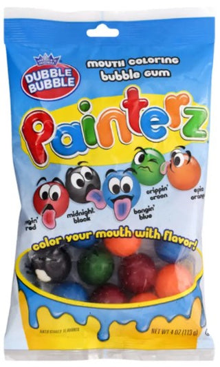 Dubble Bubble Painterz Peg Bags 12/113g - Candy - - Tevan Enterprises - Canadian Wholesale Confections