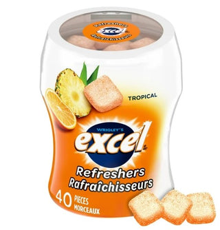 Excel Refreshers Tropical Bottles 6/40pc - Gum - - Tevan Enterprises - Canadian Wholesale Confections