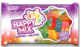 Huer Happy Gummy Mix Grab & Go 18/60g - Candy - - Tevan Enterprises - Canadian Wholesale Confections