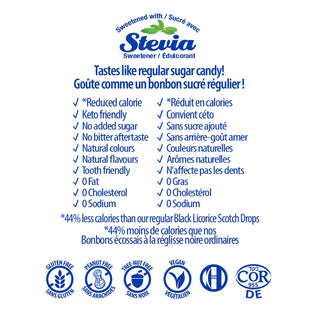 Kerr Light Black Licorice Scotch Drops (sugar free) 12/90g - Candy -  - Tevan Enterprises - Canadian Wholesale Confections