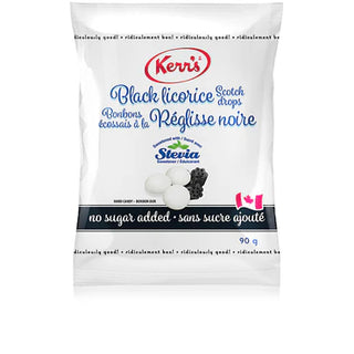 Kerr Light Black Licorice Scotch Drops (sugar free) 12/90g - Candy -  - Tevan Enterprises - Canadian Wholesale Confections