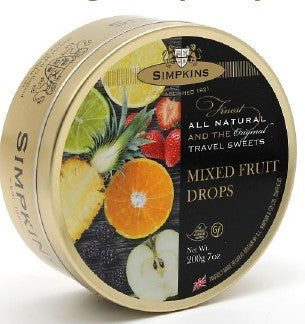 Simpkins Mixed Fruit Drops 6/200g - Mints - - Tevan Enterprises - Canadian Wholesale Confections