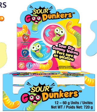 Sour GooDunkers 12/60g - Candy - - Tevan Enterprises - Canadian Wholesale Confections