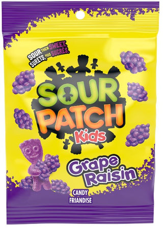 Maynards Sour Patch Kids Grape 12/154g - Candy - - Tevan Enterprises - Canadian Wholesale Confections