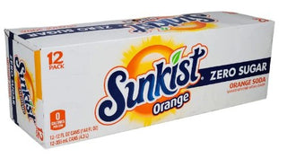 Sunkist Orange Zero Soda 12/355ml - Beverages - - Tevan Enterprises - Canadian Wholesale Confections