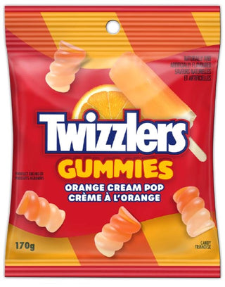 Twizzlers Gummies Orange Cream Pop 10/170g - Candy - - Tevan Enterprises - Canadian Wholesale Confections