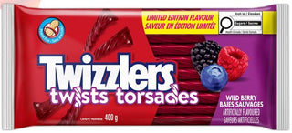 Twizzlers Twists Wildberry Party Pack 12/400g - Licorice - - Tevan Enterprises - Canadian Wholesale Confections