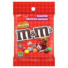 M&M's Peanut Butter Peg Top 24/100g - Chocolate and Chocolate Bars - - Tevan Enterprises - Canadian Wholesale Confections