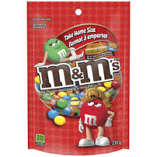 M&M's Peanut Butter Stand Up Pack 15/165g - Chocolate and Chocolate Bars - - Tevan Enterprises - Canadian Wholesale Confections