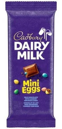 Dairy Milk Mini Eggs Family Bar 21/90g - Chocolate and Chocolate Bars - - Tevan Enterprises - Canadian Wholesale Confections