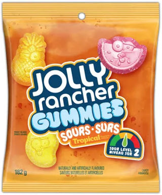 Jolly Rancher Gummies Sour Tropical 10/182g - Candy - - Tevan Enterprises - Canadian Wholesale Confections