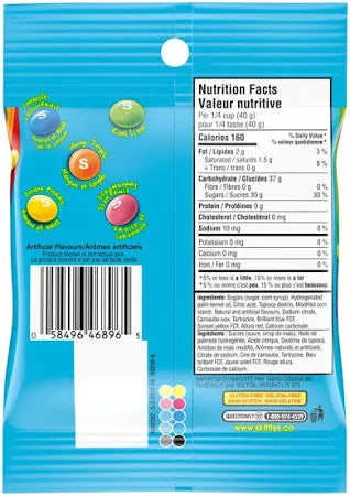 Skittles Tropical peg bag 12/170g - Candy - - Tevan Enterprises - Canadian Wholesale Confections