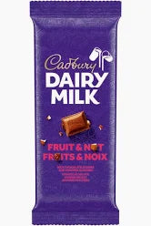 Dairy Milk Fruit & Nut Family Bar 21/90g - Chocolate and Chocolate Bars - - Tevan Enterprises - Canadian Wholesale Confections
