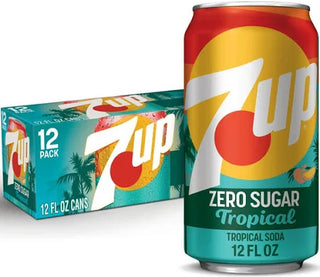 7-up Tropical Zero 12/355ml - Beverages - - Tevan Enterprises - Canadian Wholesale Confections