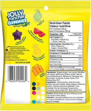 Jolly Rancher Gummies Tropical 10/182g - Candy - - Tevan Enterprises - Canadian Wholesale Confections
