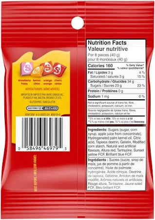 Starburst Original peg bag 12/170g - Candy - - Tevan Enterprises - Canadian Wholesale Confections