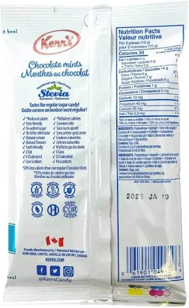Kerr Light Chocolate Mints (sugar free) 12/80g - Candy -  - Tevan Enterprises - Canadian Wholesale Confections