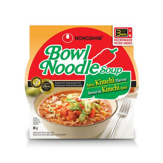 Nong Shim Kimchi Soup Bowl 12/85g - Snacks - - Tevan Enterprises - Canadian Wholesale Confections