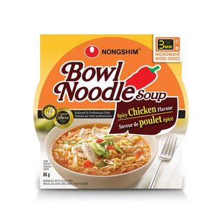 Nong Shim Spicy Chicken Soup Bowl 12/85g - Snacks - - Tevan Enterprises - Canadian Wholesale Confections