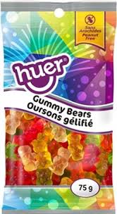 Huer Pocket Pals Gummy Bears 12/75g - Candy - - Tevan Enterprises - Canadian Wholesale Confections