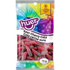 Huer Pocket Pals Sour Cherry Cola 12/75g - Candy - - Tevan Enterprises - Canadian Wholesale Confections