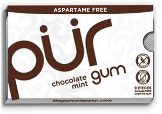 PUR gum Chocolate Mint 12/12pc - Gum - - Tevan Enterprises - Canadian Wholesale Confections
