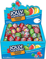 Jolly Rancher Assorted Lollipops 50/17g - Candy - - Tevan Enterprises - Canadian Wholesale Confections