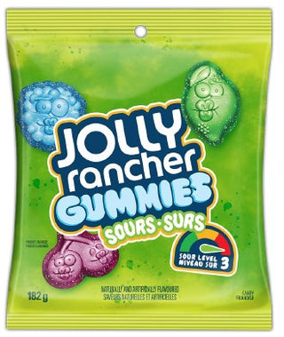 Jolly Rancher Gummies Sour Original 10/182g - Candy - - Tevan Enterprises - Canadian Wholesale Confections