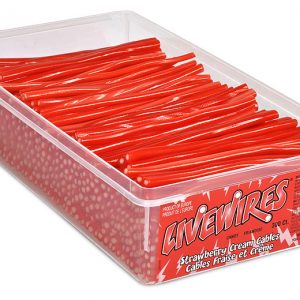 Livewire Cables - Strawberry tub 300ct - Candy - - Tevan Enterprises - Canadian Wholesale Confections
