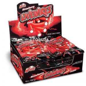 Livewires Bags Strawberry 18/100g - Candy - - Tevan Enterprises - Canadian Wholesale Confections