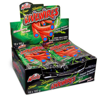 Livewires Bags Sour Strawberry 18/100g - Candy - - Tevan Enterprises - Canadian Wholesale Confections