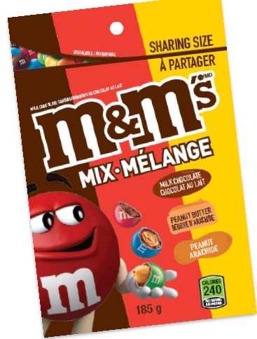 M&M's Mix Classic Stand Up Pack 15/185g