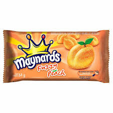 Maynards Fuzzy Peach Singles 18/64g - Candy - - Tevan Enterprises - Canadian Wholesale Confections