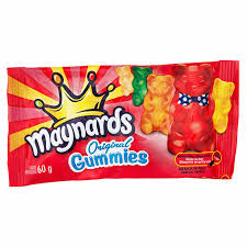 Maynards Original Gummies Singles 18/60g - Candy - - Tevan Enterprises - Canadian Wholesale Confections