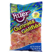 Huer Peach Slices bulk candy 1kg - Bulk Candy - - Tevan Enterprises - Canadian Wholesale Confections