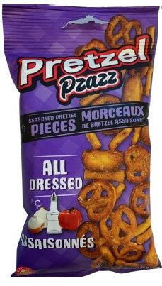 Pretzel Pzazz All Dressed 12/56g - Snacks - - Tevan Enterprises - Canadian Wholesale Confections