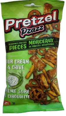 Pretzel Pzazz Sour Cream & Chive 12/56g - Snacks - - Tevan Enterprises - Canadian Wholesale Confections