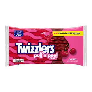 Twizzlers Pull-n-Peel Cherry Party Pack 12/396g - Licorice - - Tevan Enterprises - Canadian Wholesale Confections