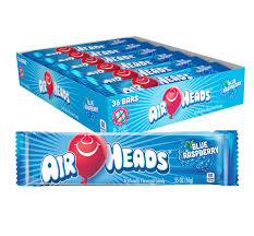 Airheads Blue Raspberry Singles 36/15.6g - Candy - - Tevan Enterprises - Canadian Wholesale Confections