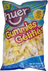 Huer Banana Frosty bulk candy 1kg - Bulk Candy - - Tevan Enterprises - Canadian Wholesale Confections