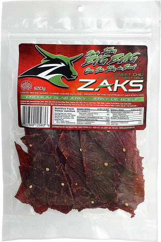 Zak's Big Bag Jerky sweet chili 120g - Jerky - - Tevan Enterprises - Canadian Wholesale Confections