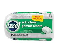 Excel Spearmint Soft Chews 8/15pc - Gum - - Tevan Enterprises - Canadian Wholesale Confections