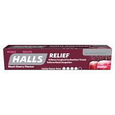 Halls Sugar Free Black Cherry 20/9pc - Cough and Cold - - Tevan Enterprises - Canadian Wholesale Confections