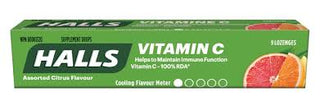 Halls Vita C Assorted Citrus 20/9pc - Cough and Cold - - Tevan Enterprises - Canadian Wholesale Confections